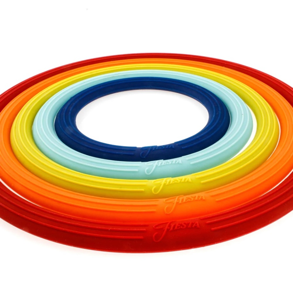 Fiesta 5-Piece Silicone Multi Trivet Set NIB
